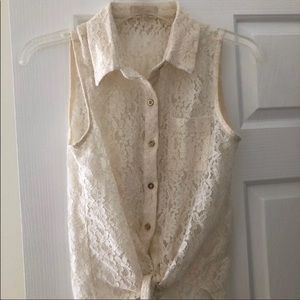Brand new cream colored laced halter!!